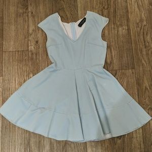 Pale Blue Fit-and-flare Dress